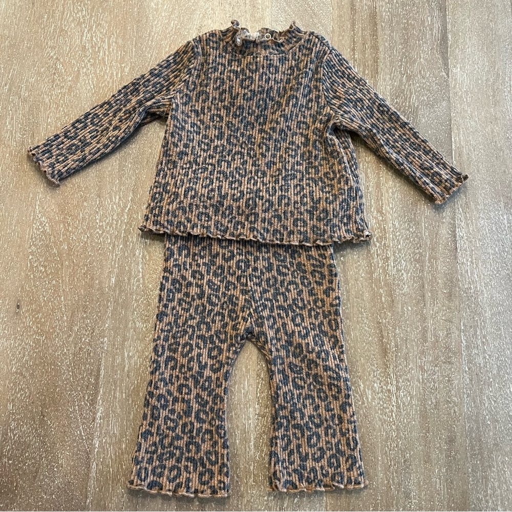 Leopard Corded Flare Outfit